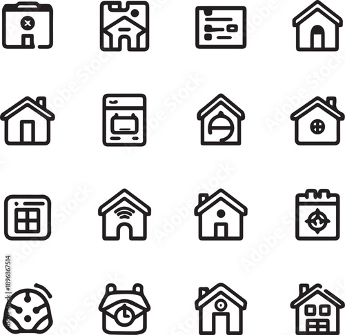 real estate icon set