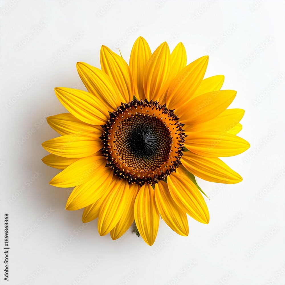 Fototapeta premium Vibrant Sunflower Bloom Captured in High-Detail Studio Photography
