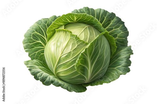 Fresh cabbage isolated on white background