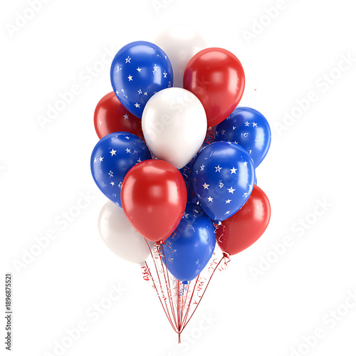 Patriotic balloons celebration party decoration set png
