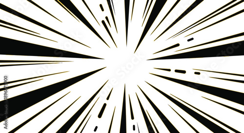 Dynamic comic book style burst of energy with black and gold lines