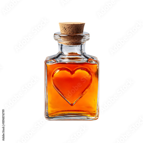 philtre Glass bottle with love potion