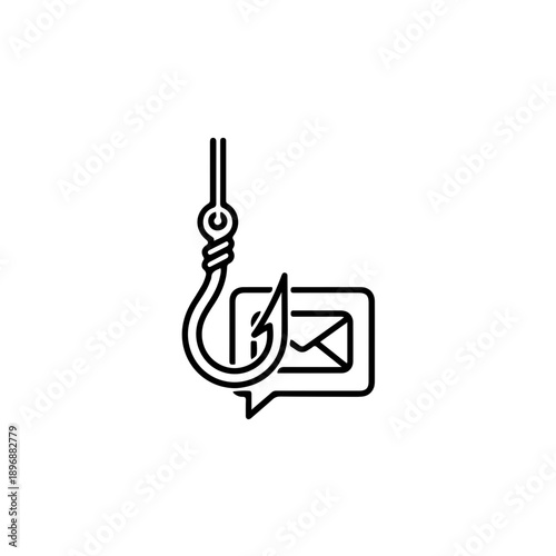 outline icon representing phishing attack 2