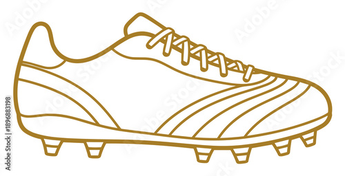 Classic Soccer Cleat Illustration