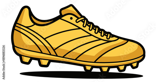 Cartoon Soccer Cleat Illustration