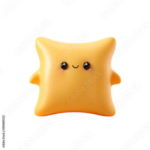 pillows emoji front view without shadow 3d render png 