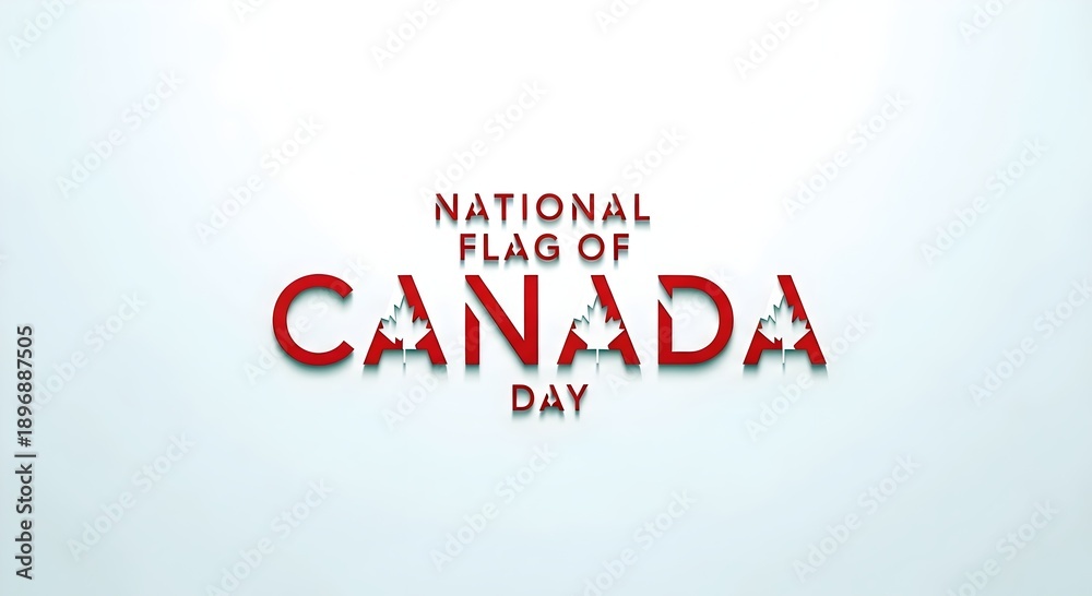 Fototapeta premium National Flag of Canada Day celebration with maple leaf symbol