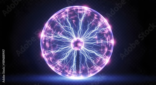 Wallpaper Mural Plasma globe with electric discharge and vibrant purple light Torontodigital.ca