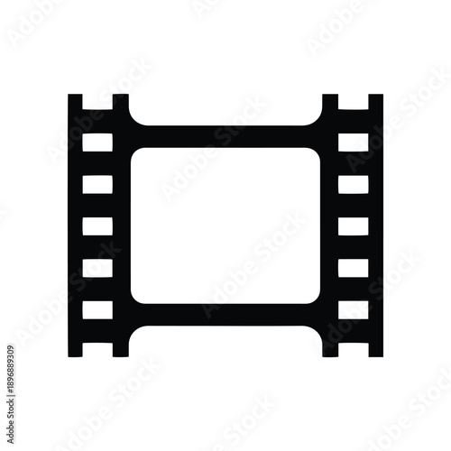 Classic film strip icon representing cinema, filmmaking, and movie production, perfect for media and entertainment contexts