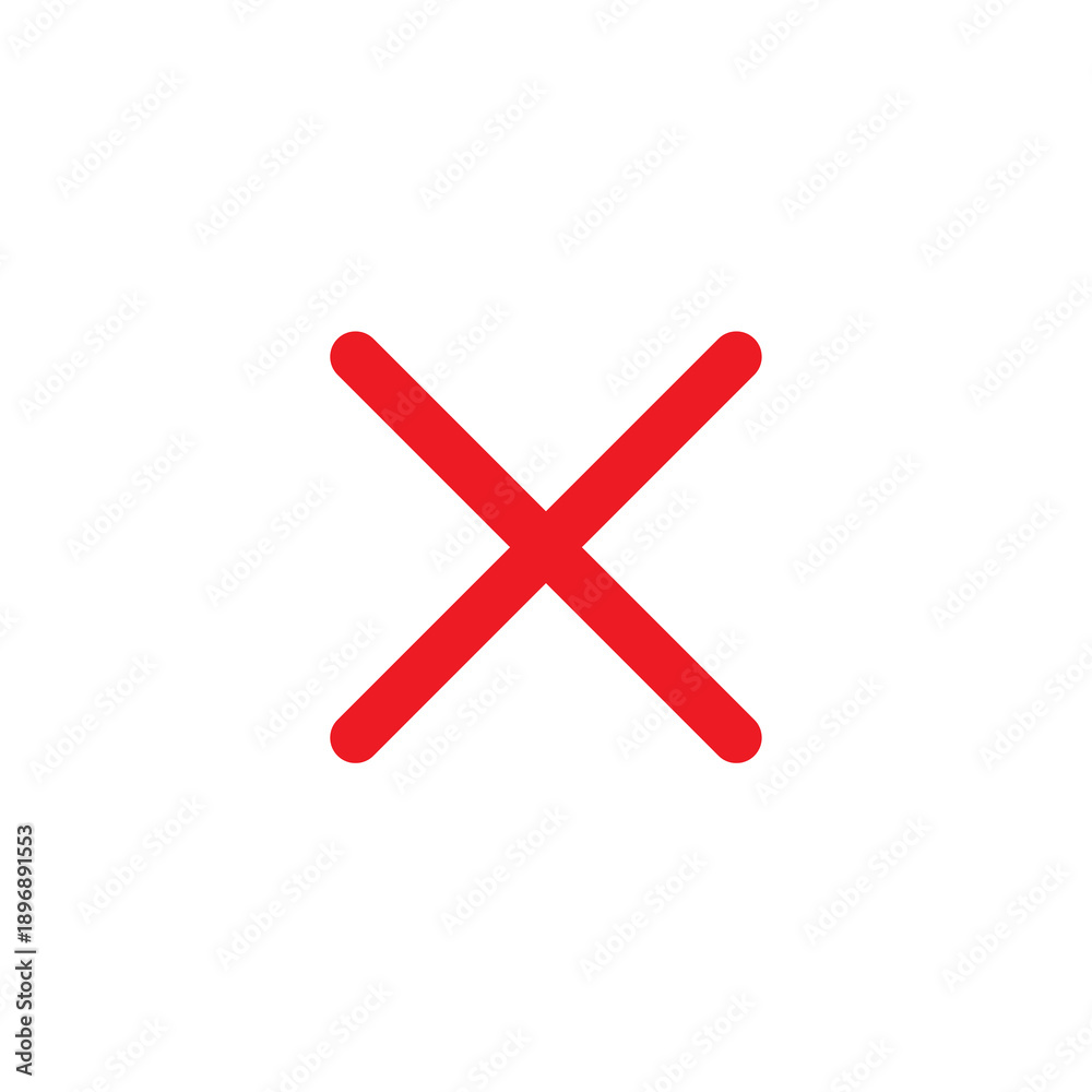 Obraz premium cross mark transparent background