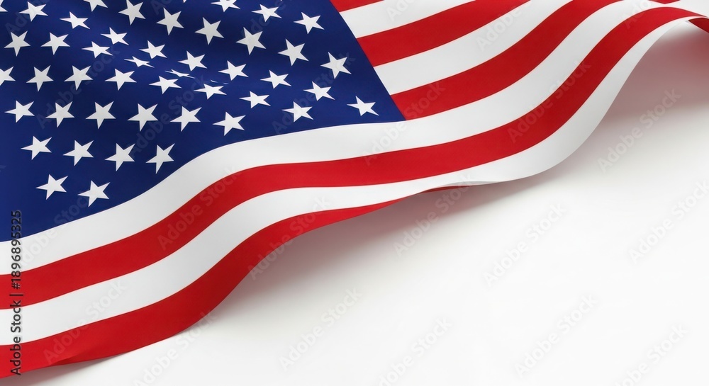 Fototapeta premium Memorial day tribute with waving american flag symbolizing patriotism and honor