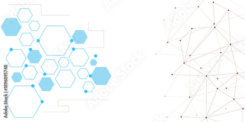 Abstract network connection background with glowing teal dots and lines