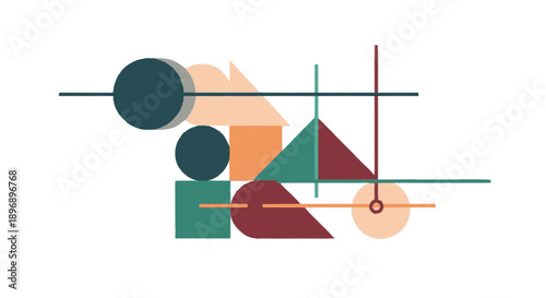 Geometric Shapes in Abstract Composition.