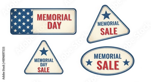Free Download Memorial day sale signs and american flags for patriotic shopping events - GFXLoad