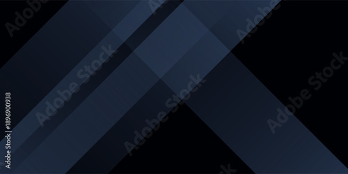 Modern black dark blue white abstract background. Minimal. Color gradient. Web banner. Geometric shape. 3d effect. Lines stripes triangles. Design. Futuristic. Metal metallic effect. Luxury. Premium.