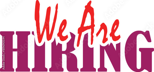 We are hiring text design