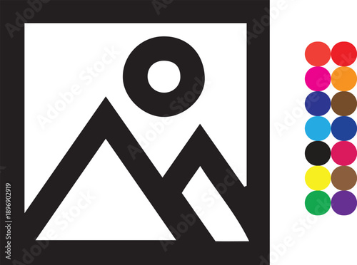 Picture Image Gallery Icon Vector Illustration