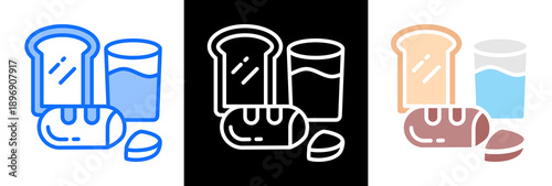 Nutritious Meals triplestyle icon