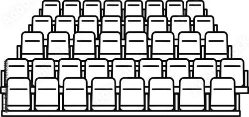 Empty auditorium seats in a row