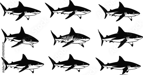 Military soldier silhouette kneeling with rifle under large umbrella, protection concept, cad drawing flat vector illustration, defense security symbol, black white.