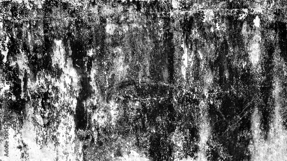 Obraz premium Black and white grunge texture with abstract weathered patterns