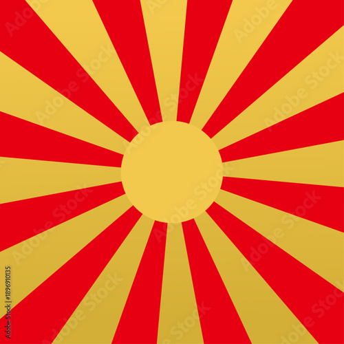 中心円と放射ラインの組み合わせによる抽象デザイン背景