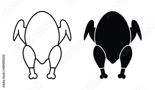 Vector illustration of a pair of buttocks with wings in black and white