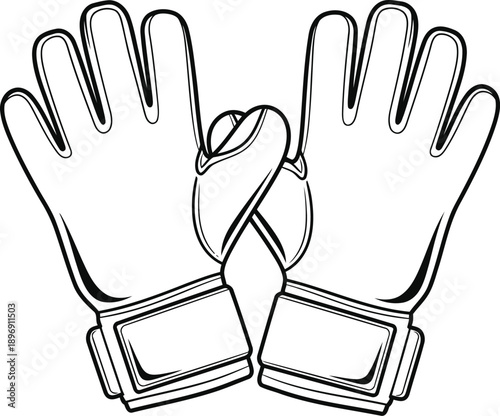 Pair of boxing gloves tied together