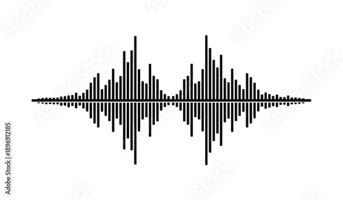 Sound wave pattern for audio or music concepts