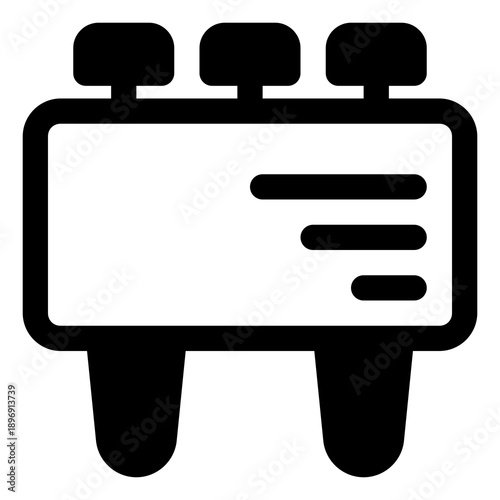 Billboard icon for advertising, marketing and promotion