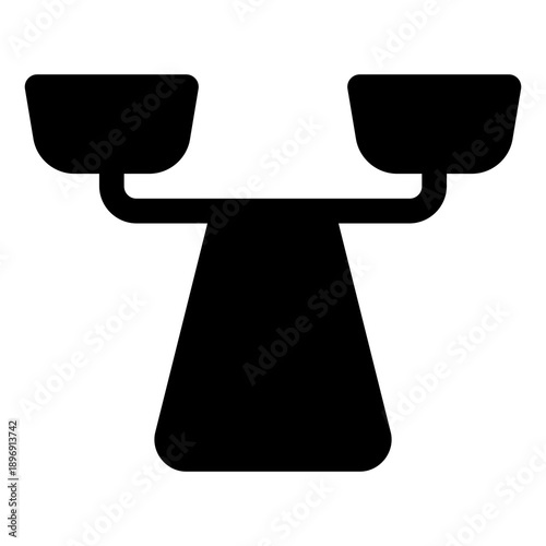 Scale icon for balance, measurement and justice