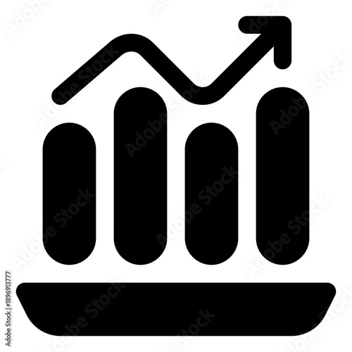 Chart icon for analytics, statistics and growth