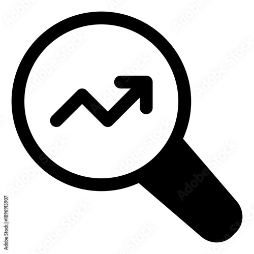 Chart growth icon for progress, performance and sales