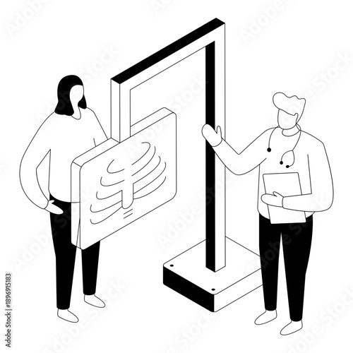 An eye catching design illustration of xray