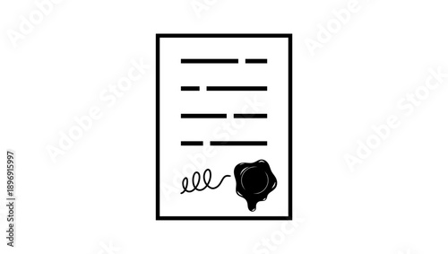 Patented sign, black isolated silhouette
