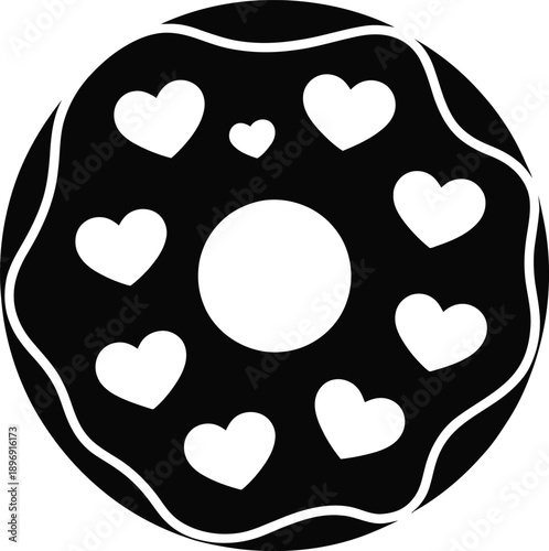Whimsical Glazed Donut With Heart Shaped Sprinkles