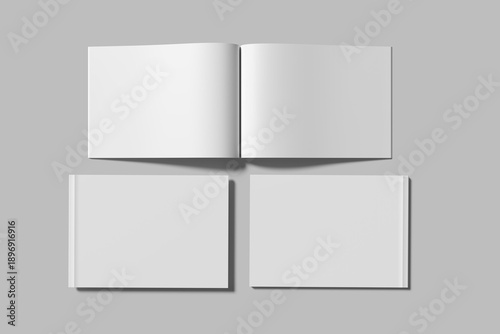 A5 Magazine Blank Mockup 3d