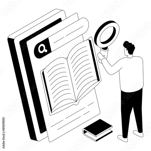 An illustration design of search online book