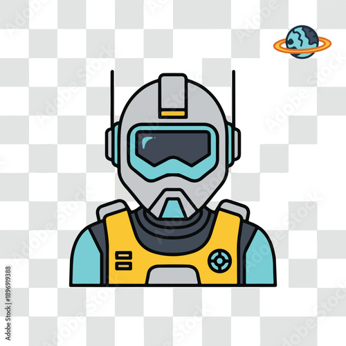 Astronaut Wearing Space Suit and Helmet 1.