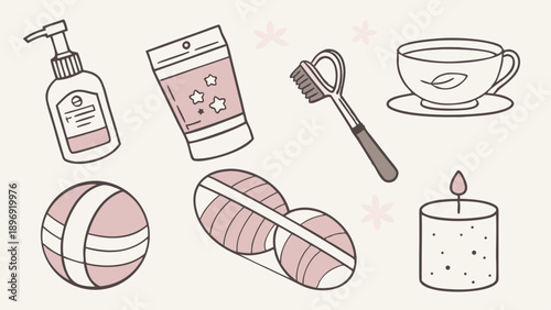 Relaxing Self Care Bath Spa Products for Wellness Blog Design Cozy Home Relaxation Aesthetic