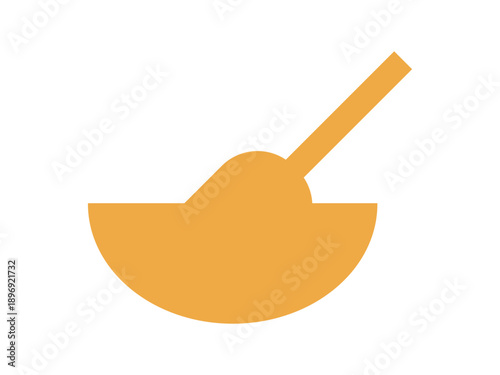 ボウルと泡立て器のアイコンのイラスト