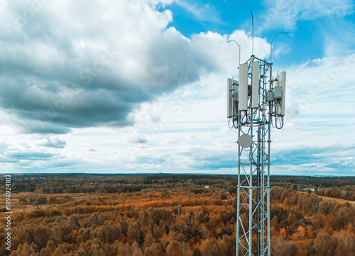 Wallpaper Mural Cellular tower against cloudy sky landscape. Torontodigital.ca