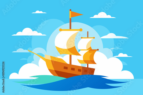 sailing ship on the sea