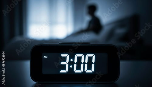 Alarm clock at 3am symbolizing child insomnia and fear