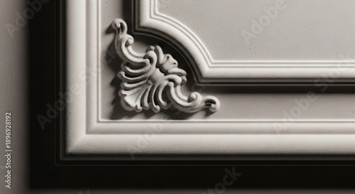 Ornate Picture Frame with Decorative Corner Detail.