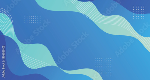 Abstract blue gradient wave background. Flowing background with white lines curved wavy sparkle with copy space for text. Three-dimensional wave and blue background