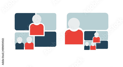 Simple Flat Design Human Figures Illustration.