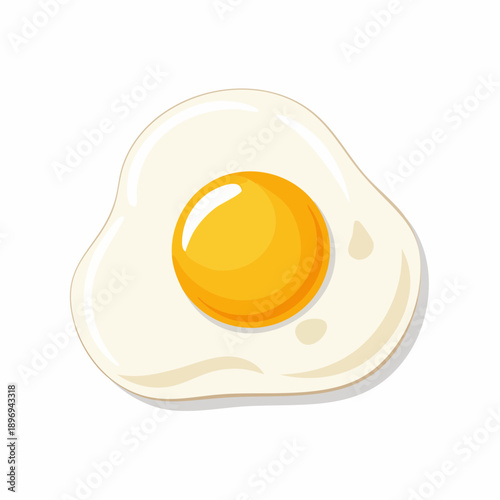 Fried Egg with Yellow Yolk Center.
