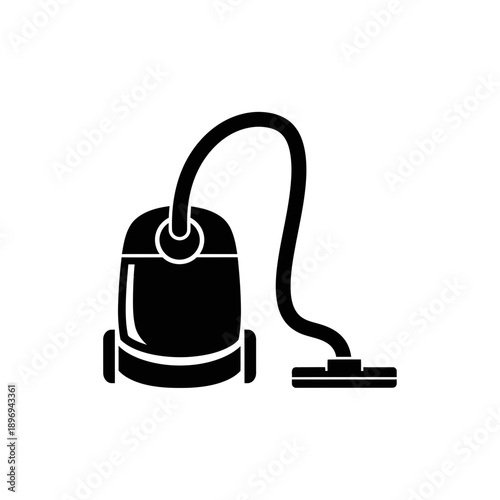 Vacuum Cleaner Icon Illustration – Household Cleaning Equipment Silhouette