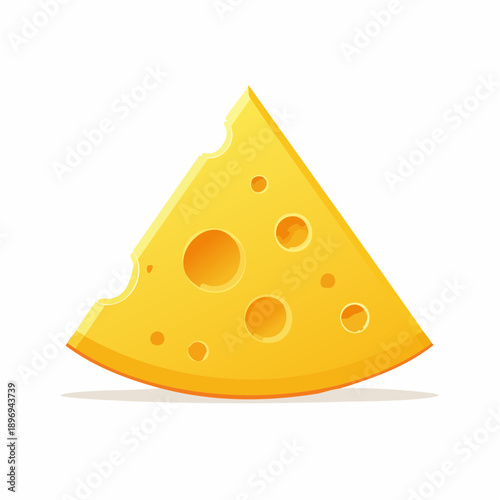 Illustration of a Slice of Cheese Pizza.
